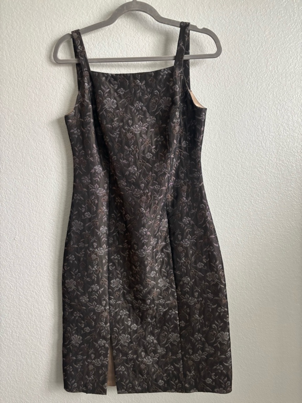 Vintage Masliyah Nusbaum Floral Jacquard Midi Dress